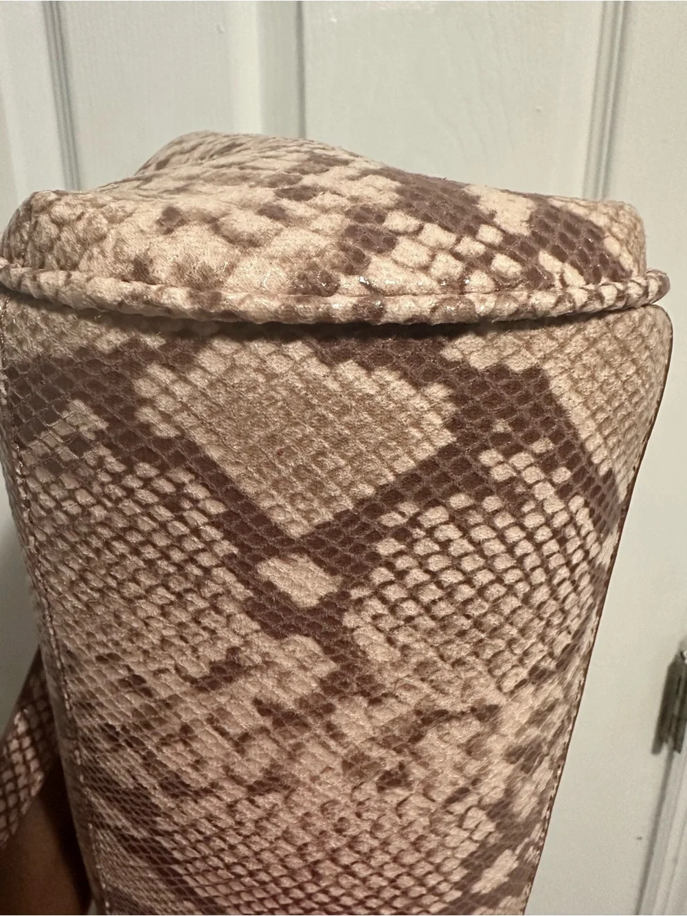 I.N.C Internal Concepts Python-Pattern Satchel Bag in Taupe-NWT!
